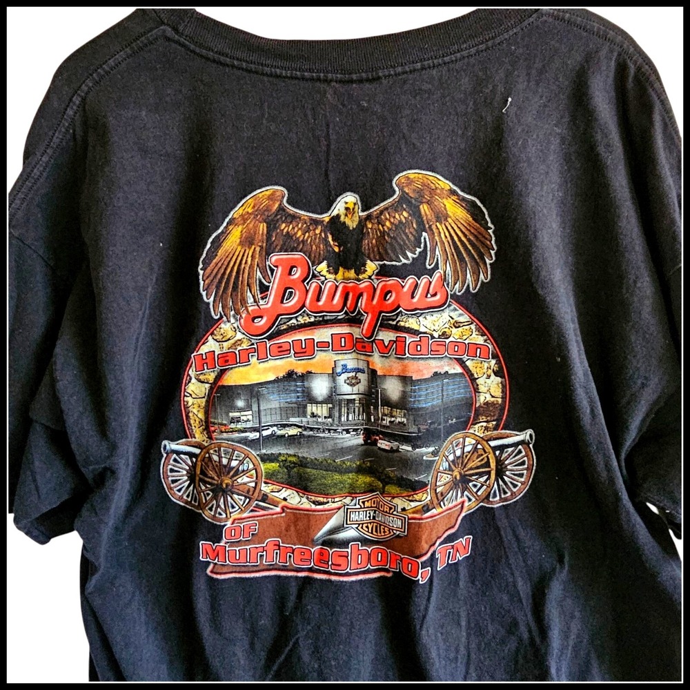 Harley-Davidson‎ T-Shirt Bumpus Murfreesboro TN Eagle Graphic Tee 2XL